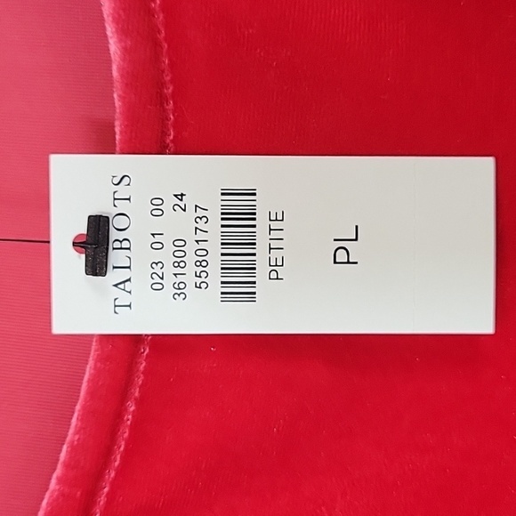 Talbots red velvet tank top - Picture 3 of 6